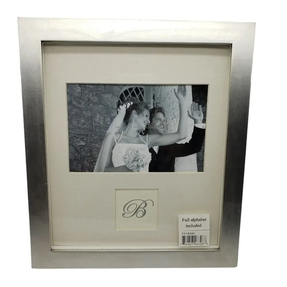 Cynthia Royce Silver Toned Monogramed Picture Frame